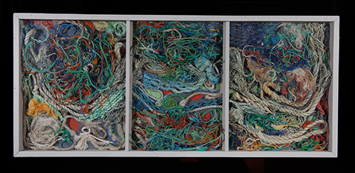 Peter Day - DEEP SEA - Sculpture of marine debris ropes and nets entangled in sea grasses..jpg