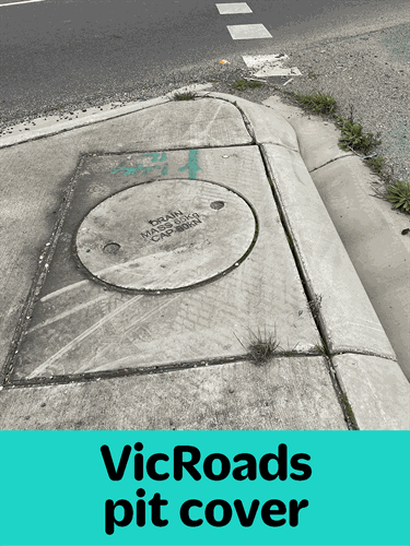 Example of a VicRoads pit cover