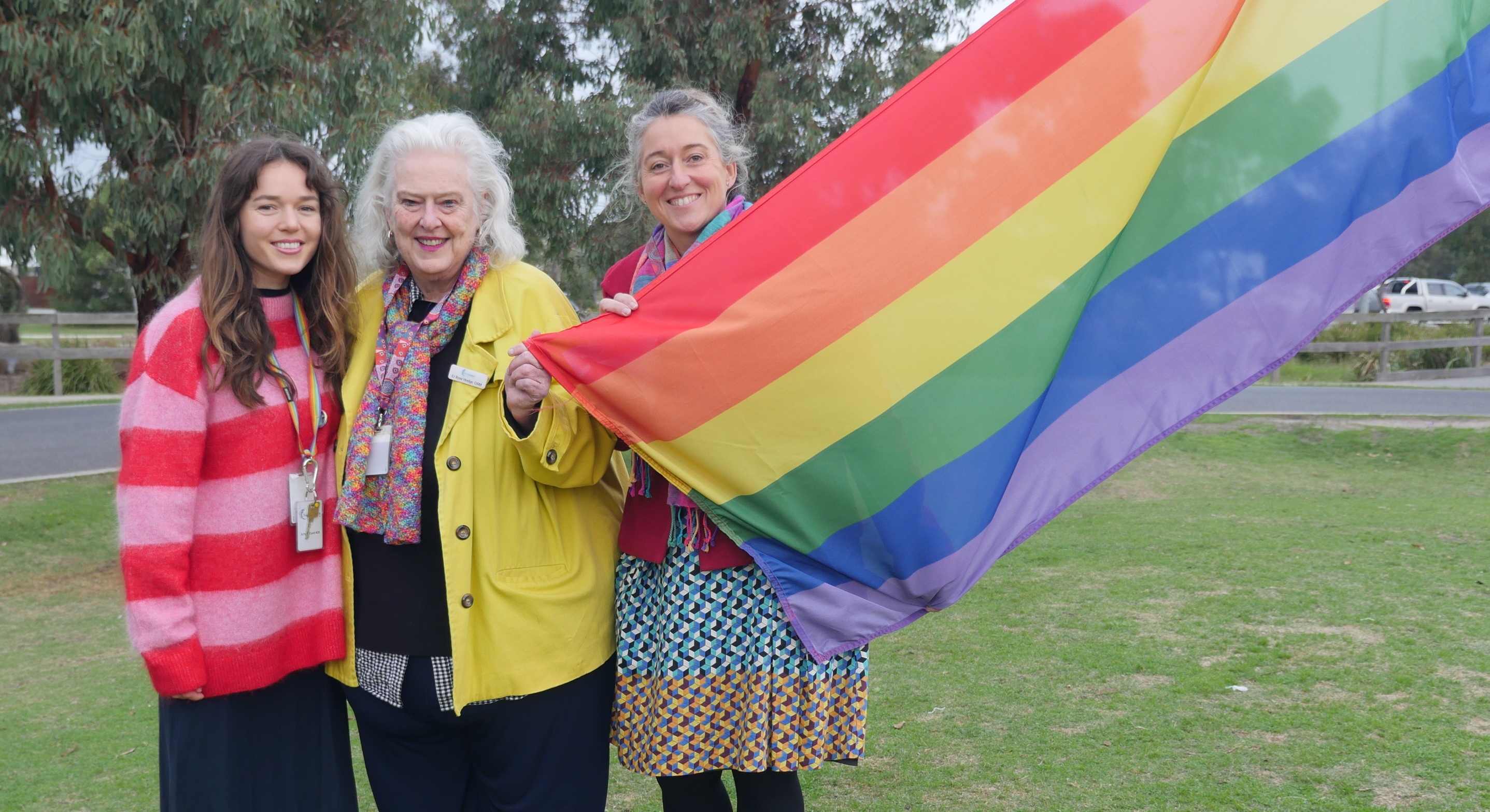 Rainbow Flag Aloft For IDAHOBIT - Surf Coast Shire